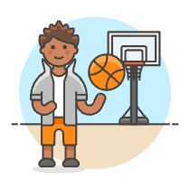 Sports Basketball 3 Illustration from UX Colors Set
