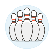 Sports Bowling Pins Illustration from UX Colors Set