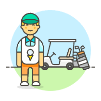 Sports Caddy Golf 1 Illustration from UX Colors Set