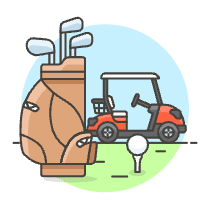 Sports Golf Bag Illustration from UX Colors Set