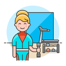 Fitness Gym 1 Illustration from UX Colors Set