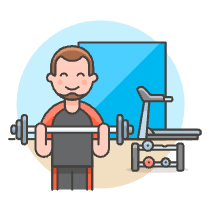 Fitness Gym 4 Illustration from UX Colors Set