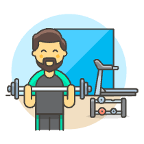 Fitness Gym 6 Illustration from UX Colors Set