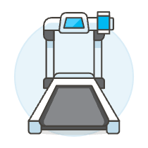 Fitness Treadmill 2 Illustration from UX Colors Set