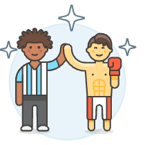 Boxing Winner 3 Illustration from UX Colors Set
