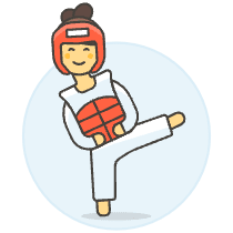 Sport Taekwondo 12 Illustration from UX Colors Set