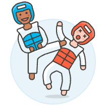 Sport Taekwondo 2 Illustration from UX Colors Set