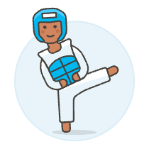 Sport Taekwondo 7 Illustration from UX Colors Set