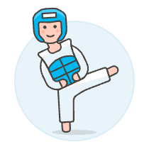 Sport Taekwondo 8 Illustration from UX Colors Set