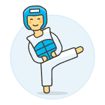Sport Taekwondo 9 Illustration from UX Colors Set