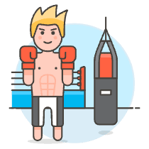 Sports Boxing 2 Illustration from UX Colors Set