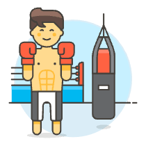 Sports Boxing 3 Illustration from UX Colors Set