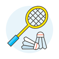 Badminton Illustration from UX Colors Set