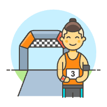 Sports Running Marathon 5 Illustration from UX Colors Set