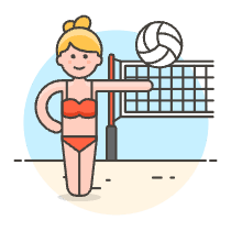 Sports Volleyball 1 Illustration from UX Colors Set