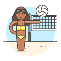 Sports Volleyball 2 Illustration from UX Colors Set
