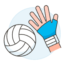 Volleyball Hit 1 Illustration from UX Colors Set
