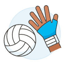 Volleyball Hit 2 Illustration from UX Colors Set