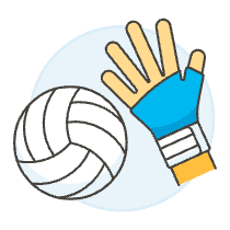 Volleyball Hit 3 Illustration from UX Colors Set