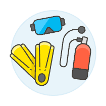 Scuba Diving 1 Illustration from UX Colors Set