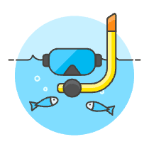 Scuba Diving 3 Illustration from UX Colors Set