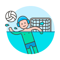 Sports Water Volleyball 4 Illustration from UX Colors Set