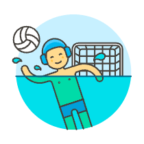 Sports Water Volleyball 6 Illustration from UX Colors Set