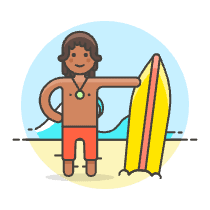 Surfing 11 Illustration from UX Colors Set