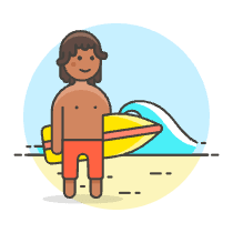 Surfing 13 Illustration from UX Colors Set