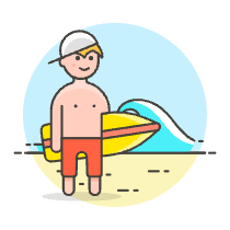 Surfing 15 Illustration from UX Colors Set