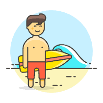 Surfing 17 Illustration from UX Colors Set