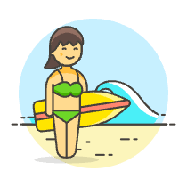 Surfing 18 Illustration from UX Colors Set