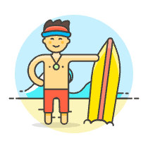 Surfing 9 Illustration from UX Colors Set
