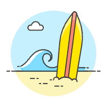 Surfing Illustration from UX Colors Set