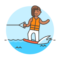 Wakeboarding 11 Illustration from UX Colors Set