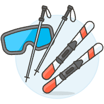 Sport Ski Illustration from UX Colors Set