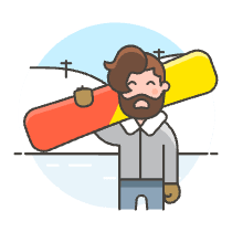 Sports Snowboard 1 Illustration from UX Colors Set