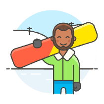 Sports Snowboard 2 Illustration from UX Colors Set