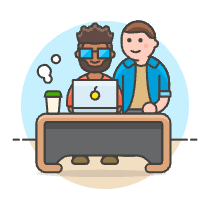 Work Desk 1 Illustration from UX Colors Set