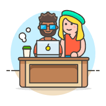 Work Desk 2 Illustration from UX Colors Set