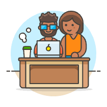 Work Desk 3 Illustration from UX Colors Set