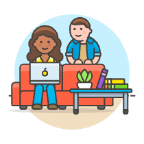Work Living Room 2 Illustration from UX Colors Set