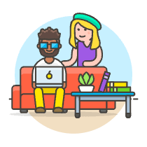 Work Living Room 3 Illustration from UX Colors Set