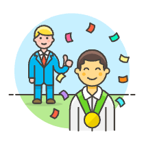Promotion Medal 1 4 Illustration from UX Colors Set