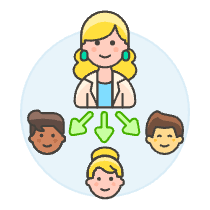 Team Hierarchy 1 2 Illustration from UX Colors Set