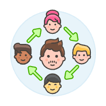 Team Hierarchy 2 1 Illustration from UX Colors Set