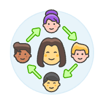 Team Hierarchy 2 6 Illustration from UX Colors Set