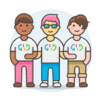 Programmer Team 3 Illustration from UX Colors Set