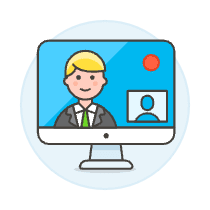 Video Call Imac Illustration from UX Colors Set