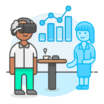 Virtual Meeting 2 Illustration from UX Colors Set
